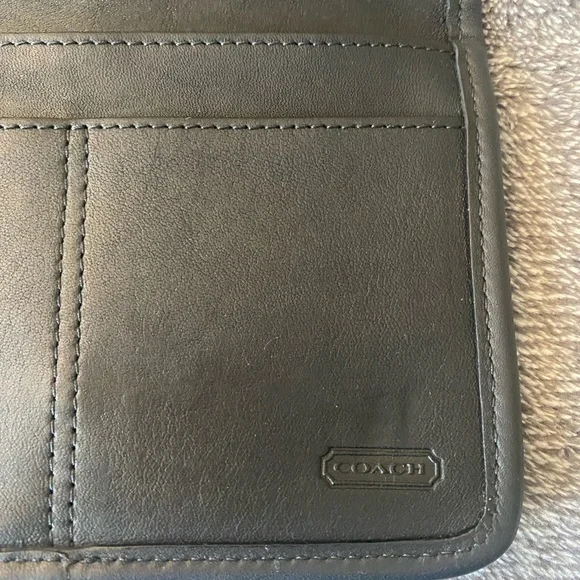 Vintage Coach Black Swing Wallet - 4843 Crossbody Leather Bag - Picture 3 of 7